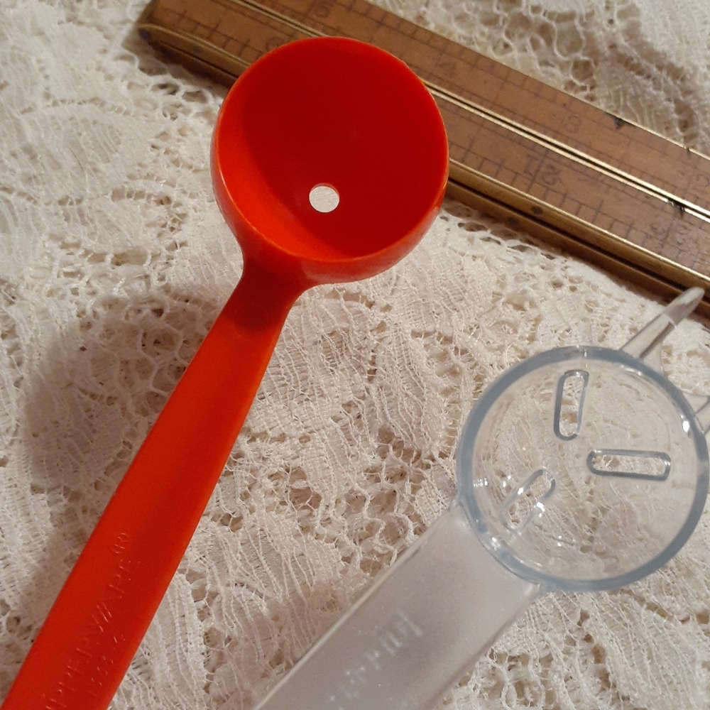 Vintage Tupperware Olive Spoon Fork, Melon Baller